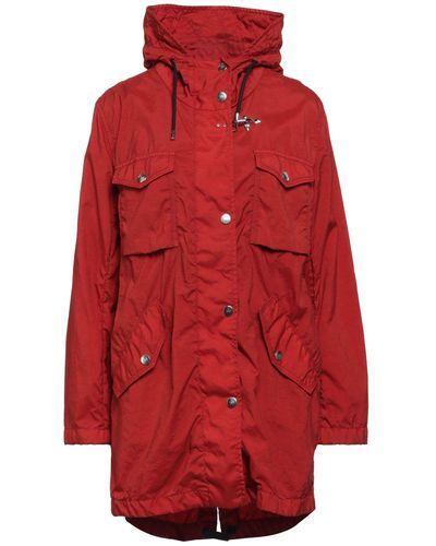 Fay Overcoat & Trench Coat - Red