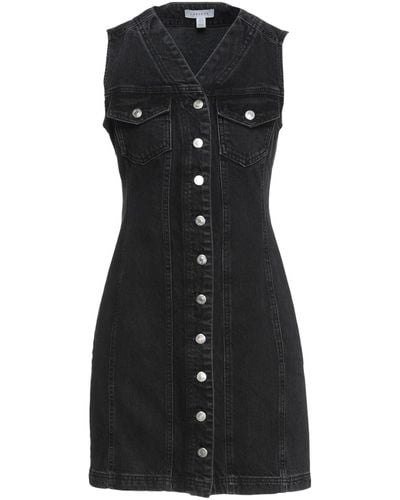 TOPSHOP Y2k Sleeveless Denim Dress - Black