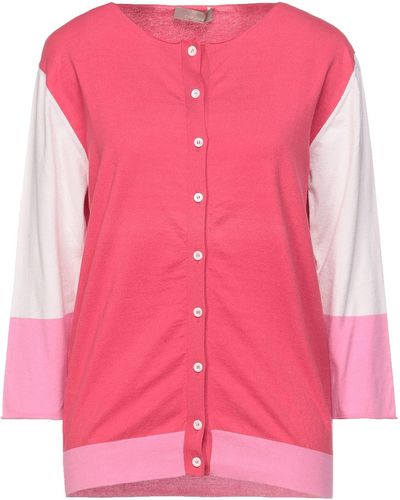 Cruciani Fuchsia Cardigan Cotton, Elastane - Pink