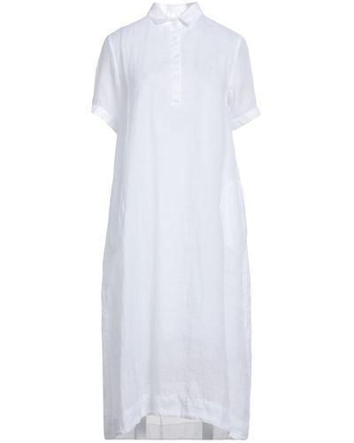 European Culture Robe midi - Blanc