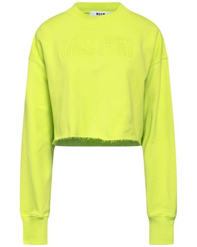 MSGM Acid Sweatshirt Cotton - Yellow