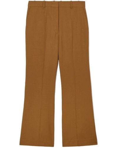 COS Flared Wool Trousers - Brown