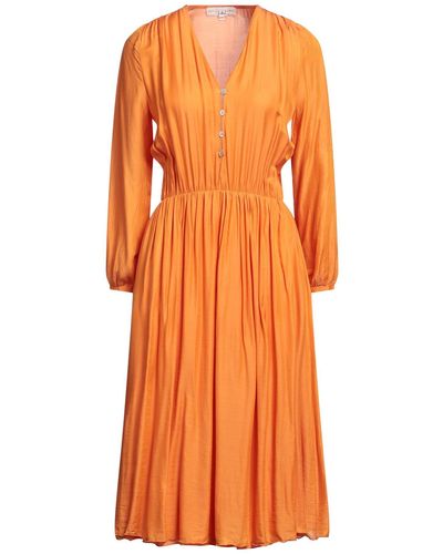 SKILLS & GENES Midi Dress - Orange