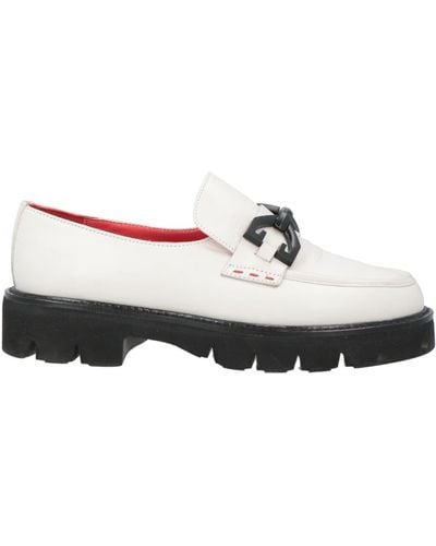 Pas De Rouge Light Loafers Leather - White