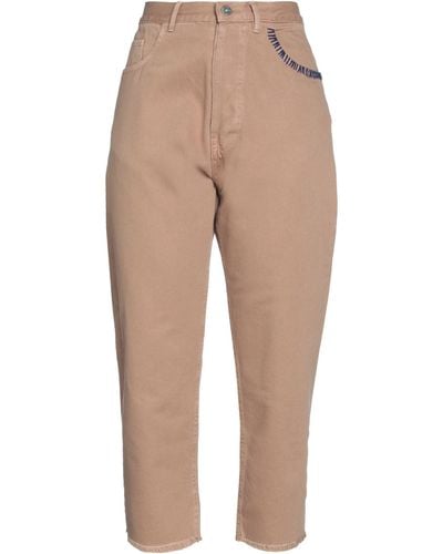 FRONT STREET 8 Cropped Trousers - Natural