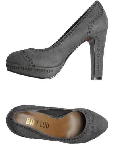 Bibi Lou Platform Court Shoes - Grey