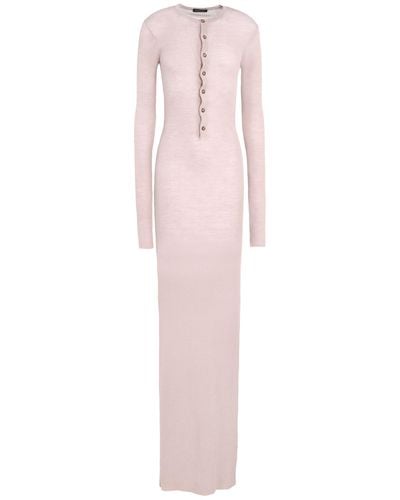 Ann Demeulemeester Blush Maxi Dress Virgin Wool - Pink