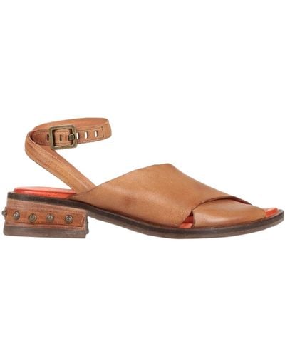 A.s.98 Camel Sandals Soft Leather - Brown