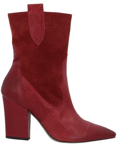 Paola D'arcano Ankle Boots - Red