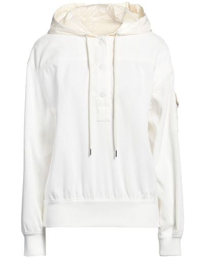 Moncler Ivory Sweatshirt Polyester, Polyamide, Elastane - White
