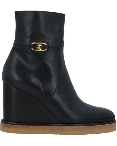 Celine Ankle Boots Soft Leather - Black