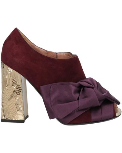 Pollini Ankle Boots Soft Leather - Purple