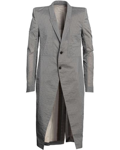 Rick Owens Overcoat & Trench Coat - Gray