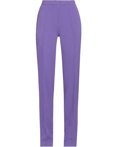 hinnominate Trousers Polyester, Elastane - Purple
