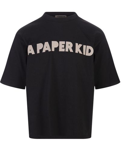 A PAPER KID Camiseta - Negro