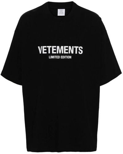 Vetements T-shirts - Schwarz