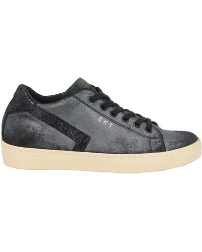Leather Crown Trainers - Blue