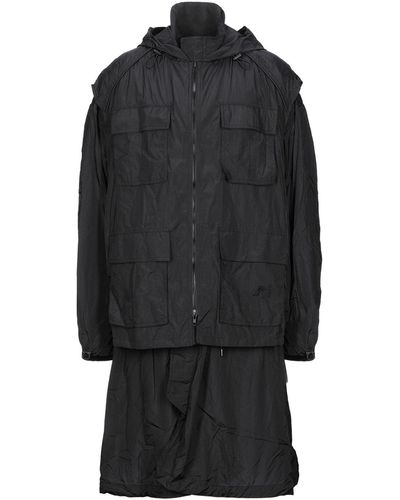 Juun.J Overcoat & Trench Coat - Black