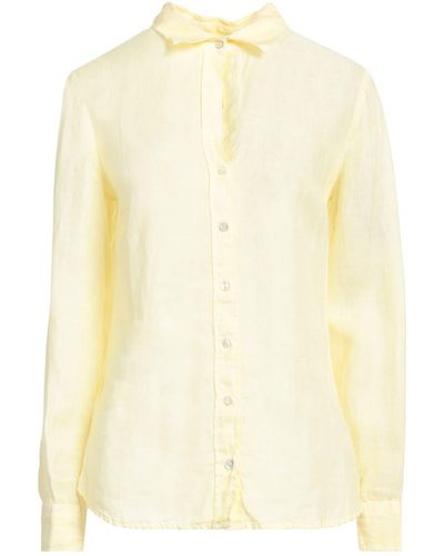 120% Lino Camisa - Amarillo