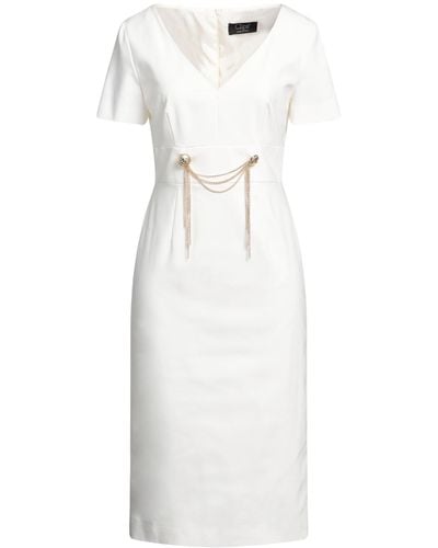 Clips Midi-Kleid - Weiß