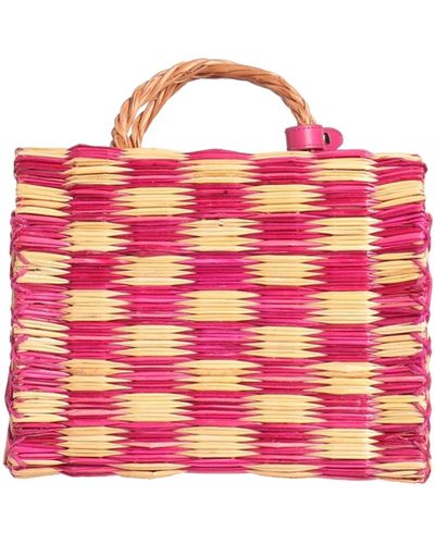 Heimat Atlantica Handbag Straw - Pink