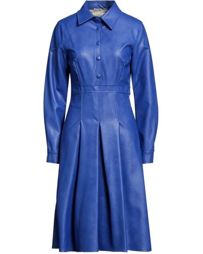 Boutique De La Femme Midi Dress - Blue