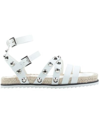 Kendall + Kylie Bianca White Leather Sandals
