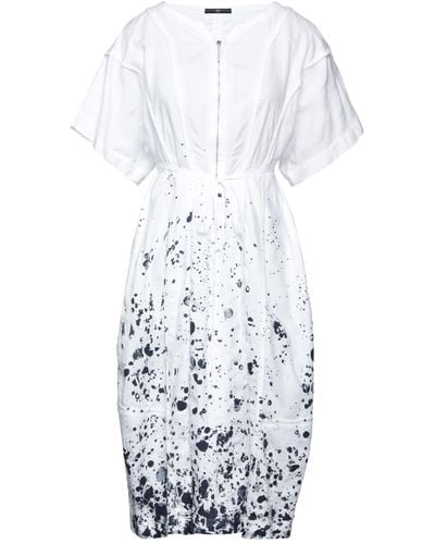 High Midi Dress - White