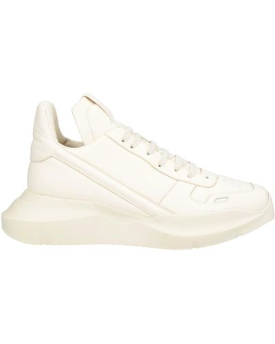 Rick Owens Cream Sneakers Leather - Natural