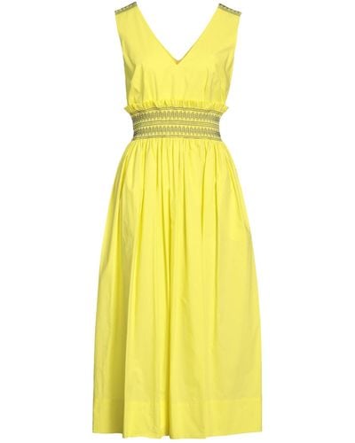 P.A.R.O.S.H. Midi Dress - Yellow