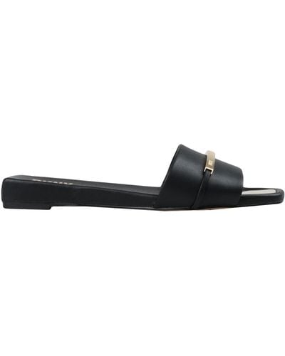 Sandalias para Mujer planas con plataforma. Chanclas DKNY negras de moda para  mujer DKNY