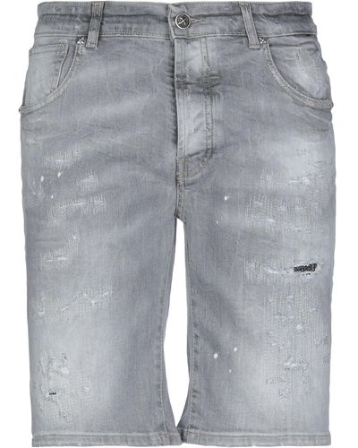 John Richmond Denim Shorts - Grey