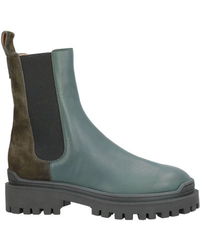 High Ankle Boots - Green