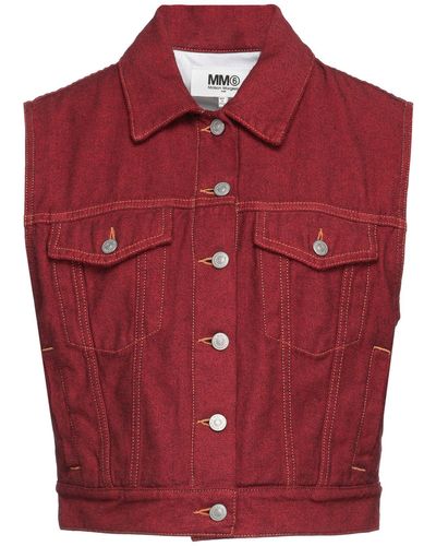 MM6 by Maison Martin Margiela Denim Outerwear - Red