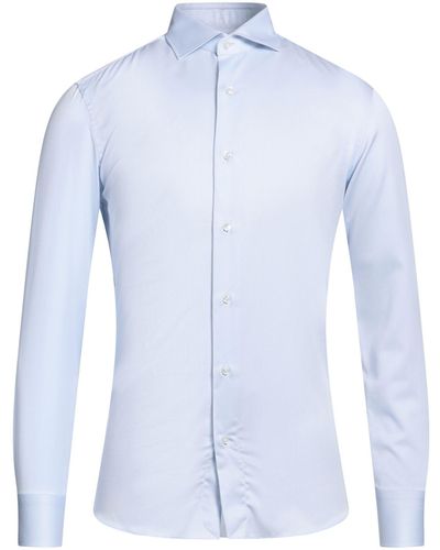 Caruso Sky Shirt Cotton - Blue
