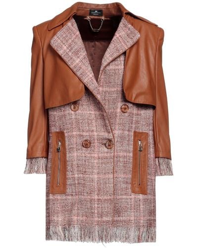 Elisabetta Franchi Overcoat & Trench Coat - Brown