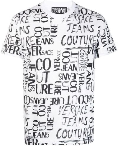 Versace Camiseta con letras del logo - Blanco
