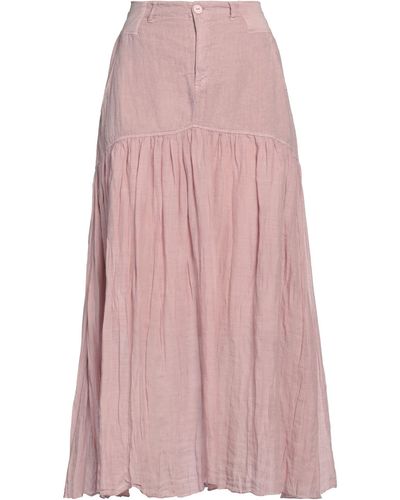 European Culture Maxi Skirt - Pink