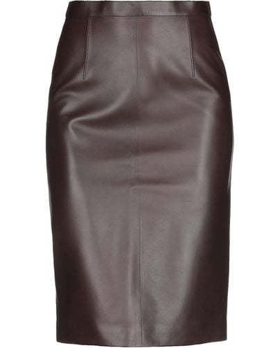 Burberry Midi Skirt - Brown