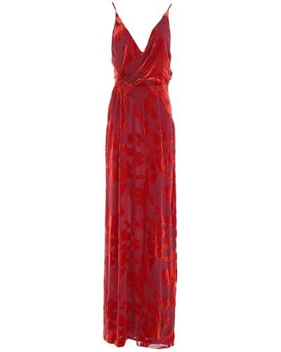 Galvan London Long Dress - Red