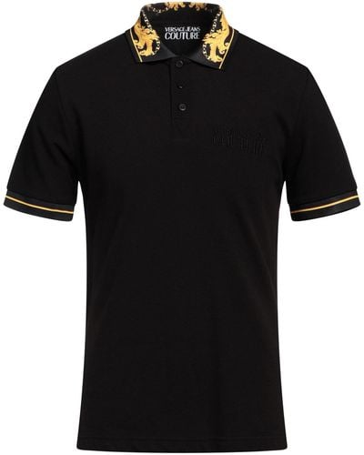 Versace Polo Shirt Cotton, Polyester, Elastane - Black