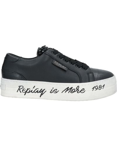 Buy Replay Women Black & White Sneakers - Casual Shoes for Women 1652877