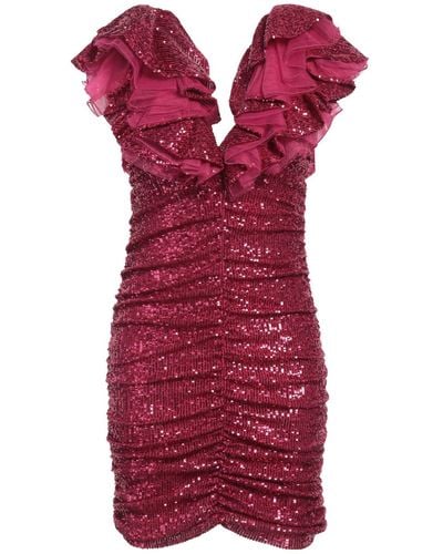 Pinko Garnet Mini Dress Polyester, Elastane - Red