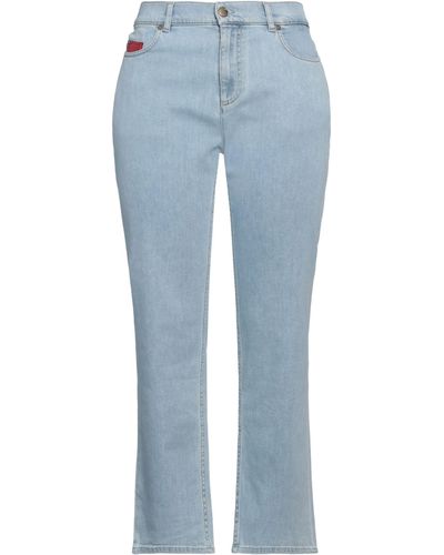 Agnona Jeans Cotton, Elastane, Viscose, Calfskin - Blue