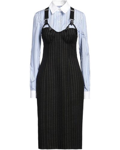 Moschino Steel Midi Dress Virgin Wool, Cotton, Elastane - Black