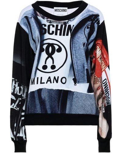 Moschino Sudadera de algodón multicolor versátil - Azul