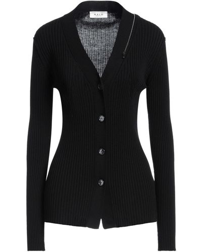 Aviu Cardigan Cotton, Virgin Wool - Black