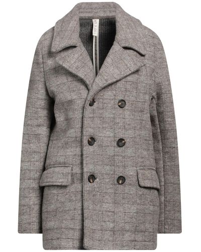 AT.P.CO Khaki Coat Polyester, Wool, Acrylic - Gray