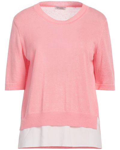 Cappellini By Peserico Sweater Linen, Cotton, Acetate, Silk, Elastane - Pink