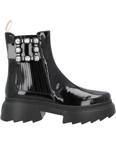 Roger Vivier Ankle Boots Leather, Elastic Fibers - Black